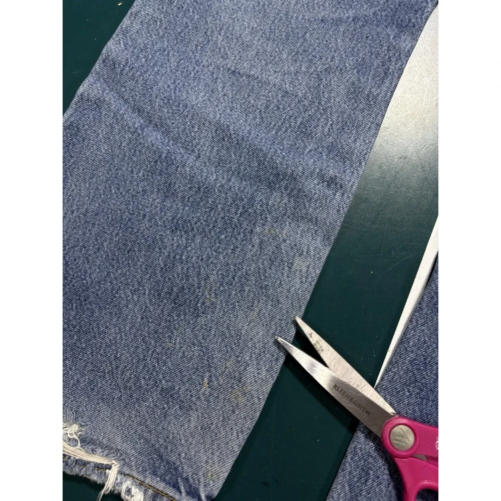 Vintage Levis 517 Bootcut Jeans 34x32 Blue Faded Distressed Denim Western Y2K